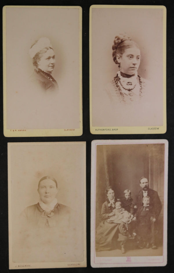 Glasgow Scotland set of 7 CDV photos late 1800s.