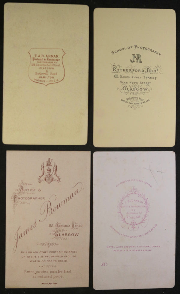 Glasgow Scotland set of 7 CDV photos late 1800s.