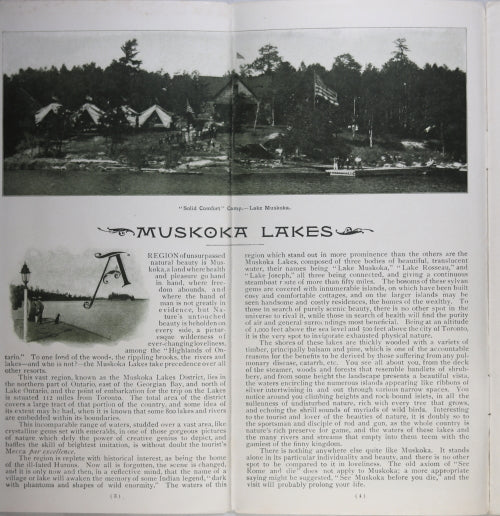Grand Trunk Railway System and Muskoka Navigation Co. brochure c.1898