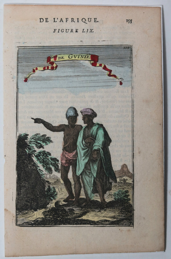 Gravure 'De Guinée' du 'Description de L'Univers' Mallet 1683