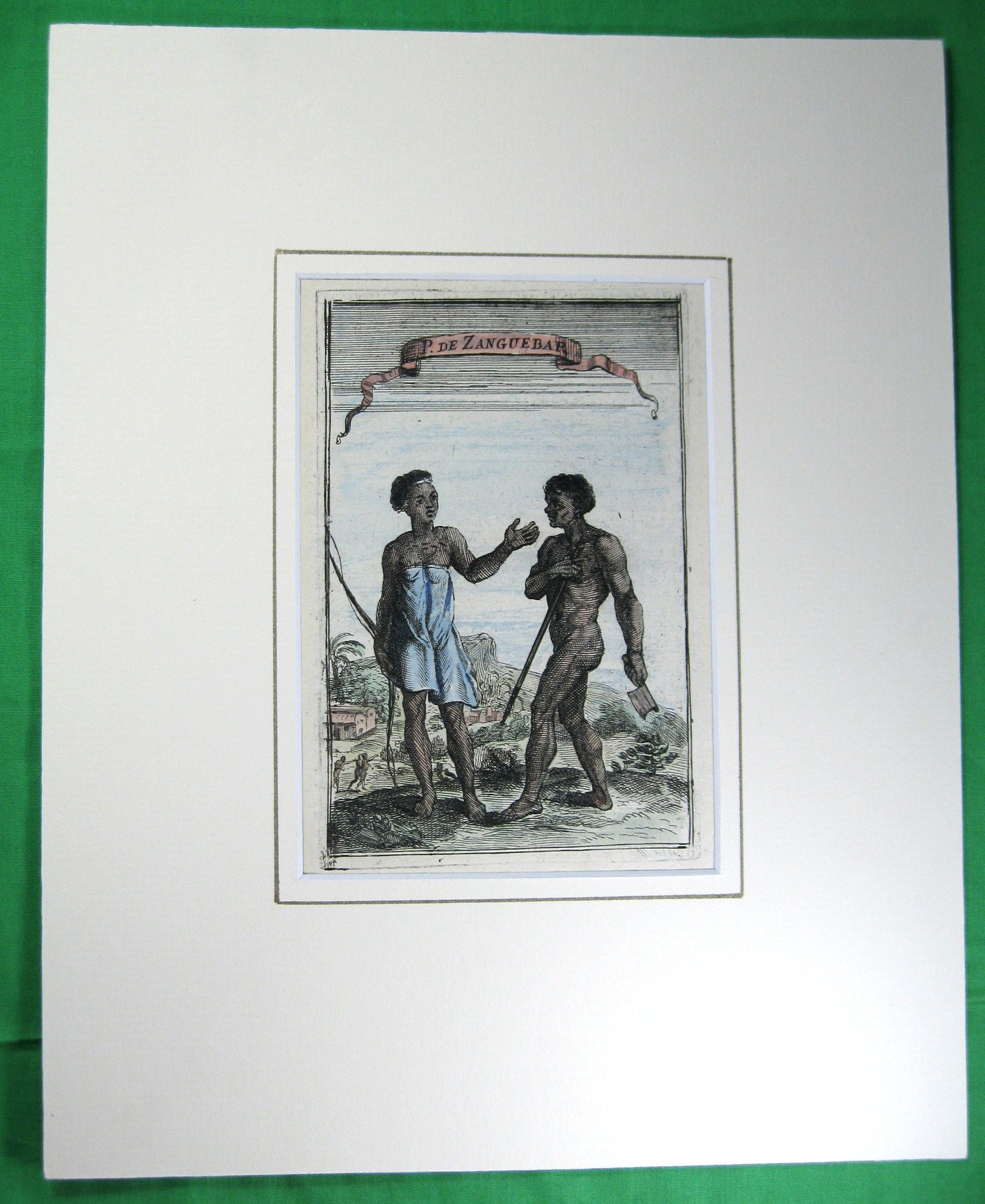 Gravure 'De Zanguebar' du 'Description de L'Univers' Mallet 1683