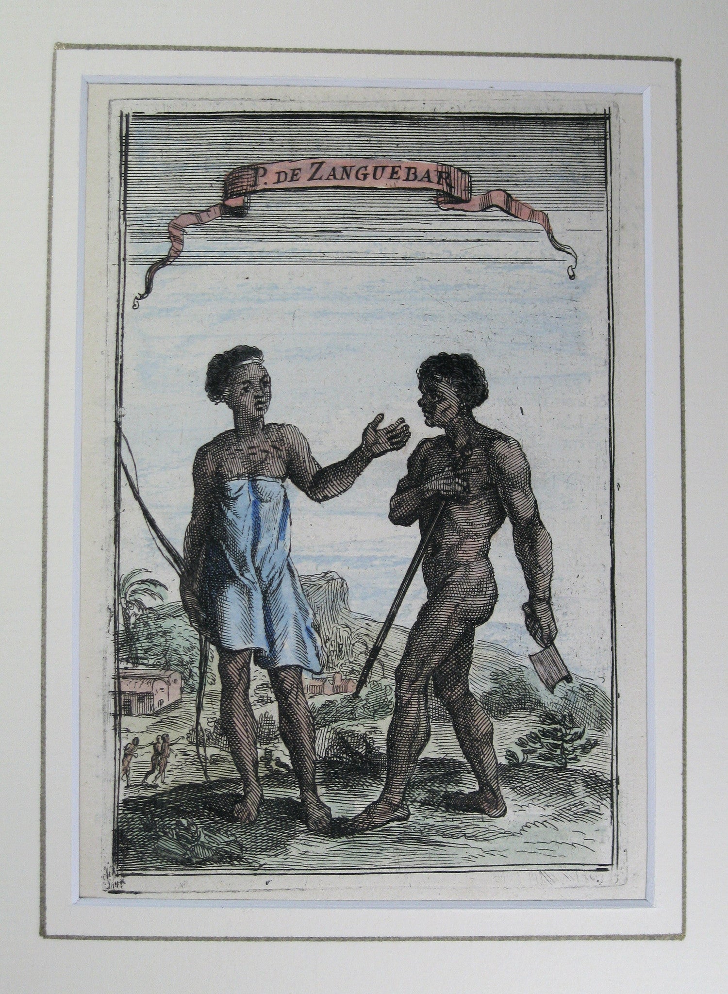 Gravure 'De Zanguebar' du 'Description de L'Univers' Mallet 1683