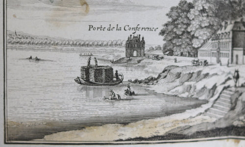 Gravure Jardins des Tuileries Paris France par Merian c. 1660