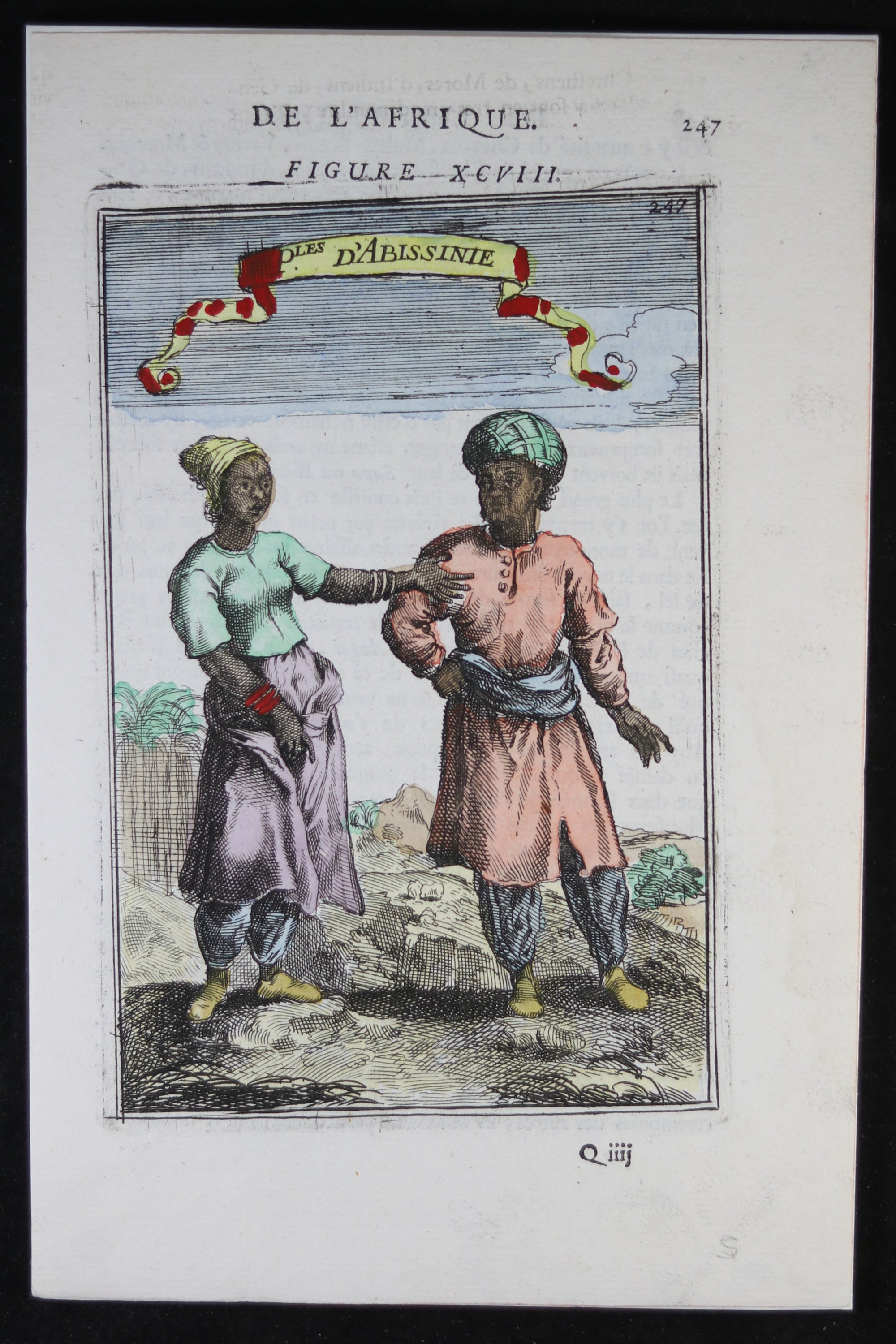 Gravure ‘Ples D’ABISSINIE’ Mallet 1683  print People of Abissinia