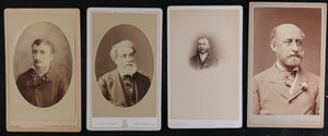 Group of 7 European CDV photos of men, 19th century