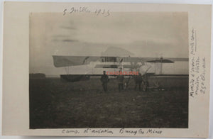 Guerre 14-18 France 1915 CPA photo biplan Voisin aérodrome Bruay