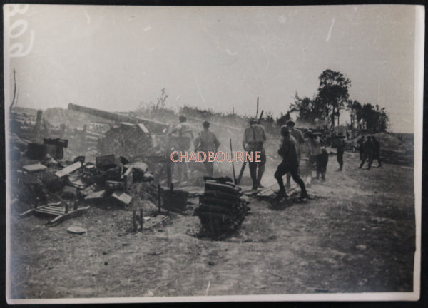 Guerre 14-18 France photo manoeuvres d’artillerie française