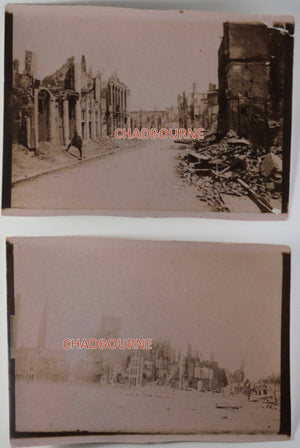 Guerre 14-18 lot de 10 photos ruines d'Ypres Belgique