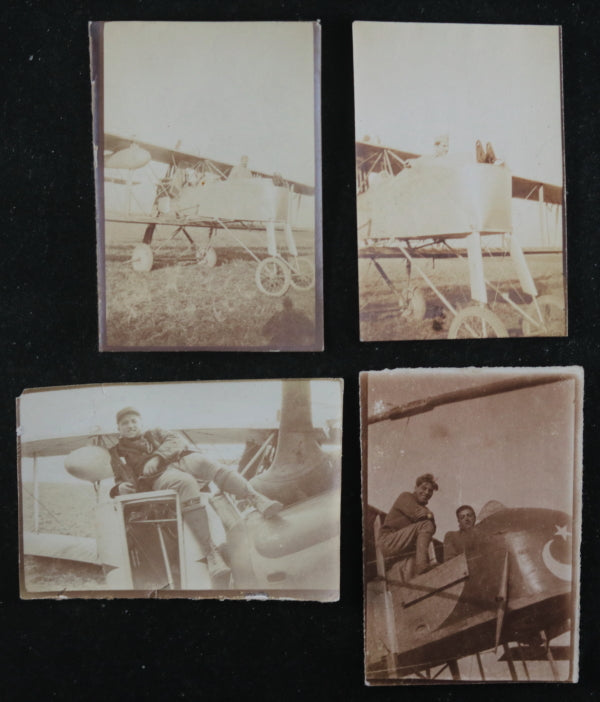 Guerre 14-18 lot de 4 photos avions, aérodrome Palesne (Oise)