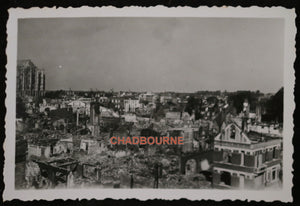 Guerre 39-45 France photo de Beauvais bombardée 1940