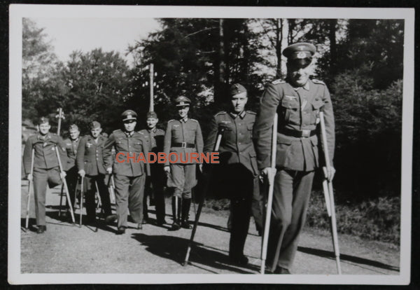 Guerre 39-45 photo soldats et officiers allemands blessés (Hendaye)