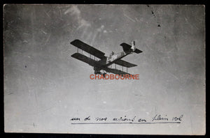 Guerre 14-18 CPA photo biplan Français (Breguet 14.B2) en plein vol