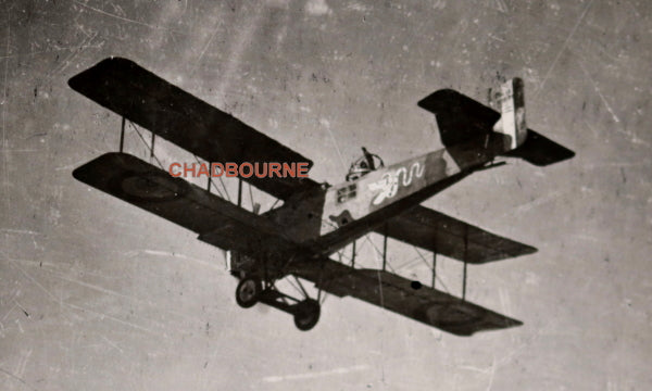 Guerre 14-18 CPA photo biplan Français (Breguet 14.B2) en plein vol