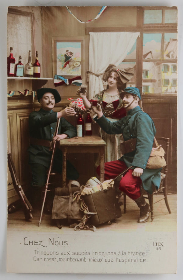 Guerre 14-18 France, deux cartes postales patriotiques