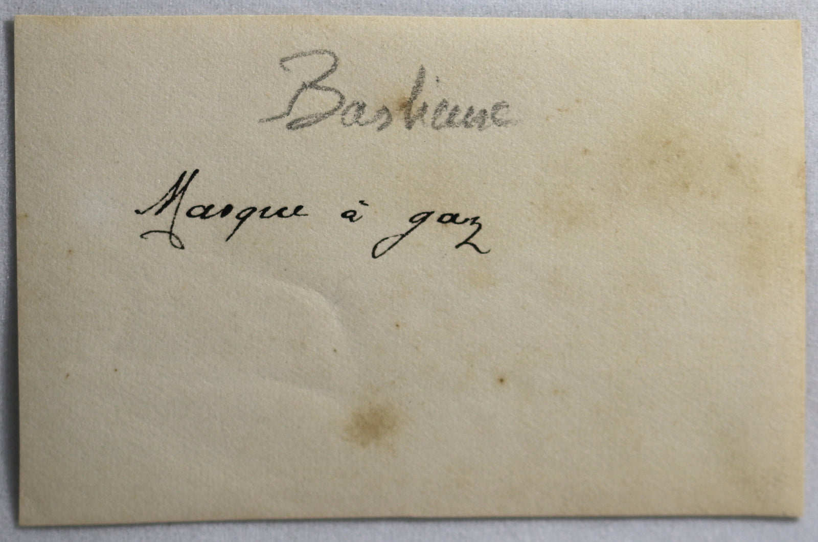 Guerre 14-18 WW1 soldat 1er Rég. Génie avec masque à gaz