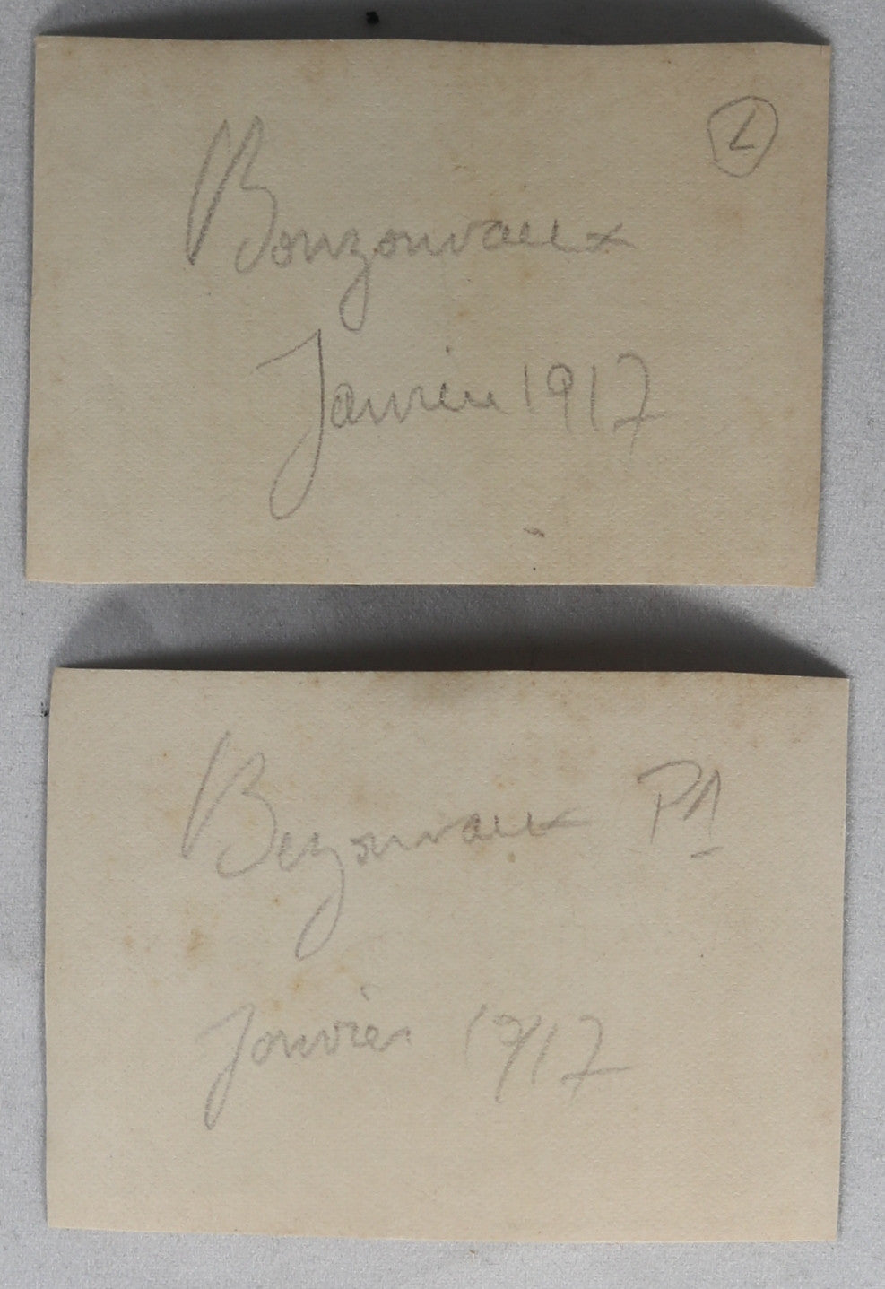 Guerre 14-18 deux photos Bezonvaux (Meuse) 1917