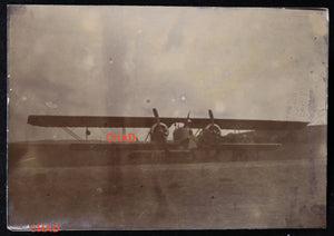 Guerre 14-18 deux photos biplan Caudron à l’aérodrome Villers-Allerand