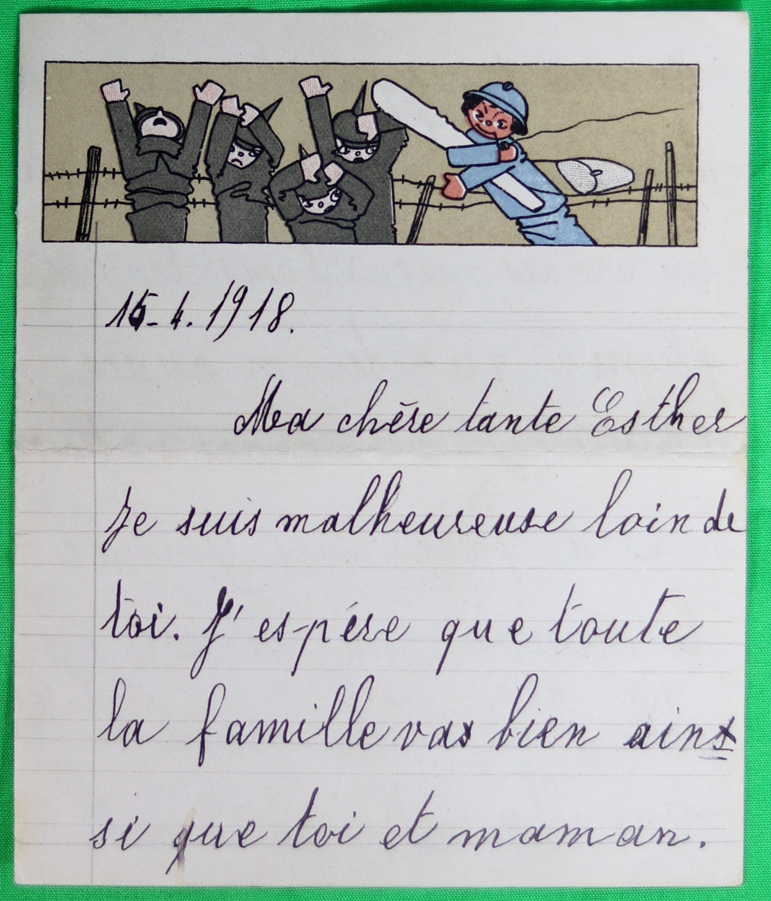 Guerre 14-18 lot de lettre avec entêtes dessins poilus humoristiques