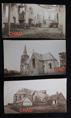 Guerre 14-18 lot de six (6) photos 1916 Bouchoir Folies (Somme)