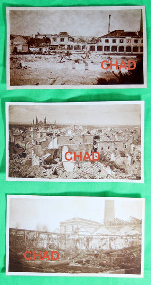 Guerre 14-18 lot six (6) photos 1917 des ruines de REIMS