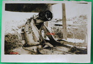 Guerre 14-18 photo 1916 Somme obusier de 155  WW1 155 howitzer at the Somme