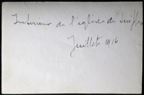 Guerre 14-18 photo 1916 église bombardée à Suippes (Marne)