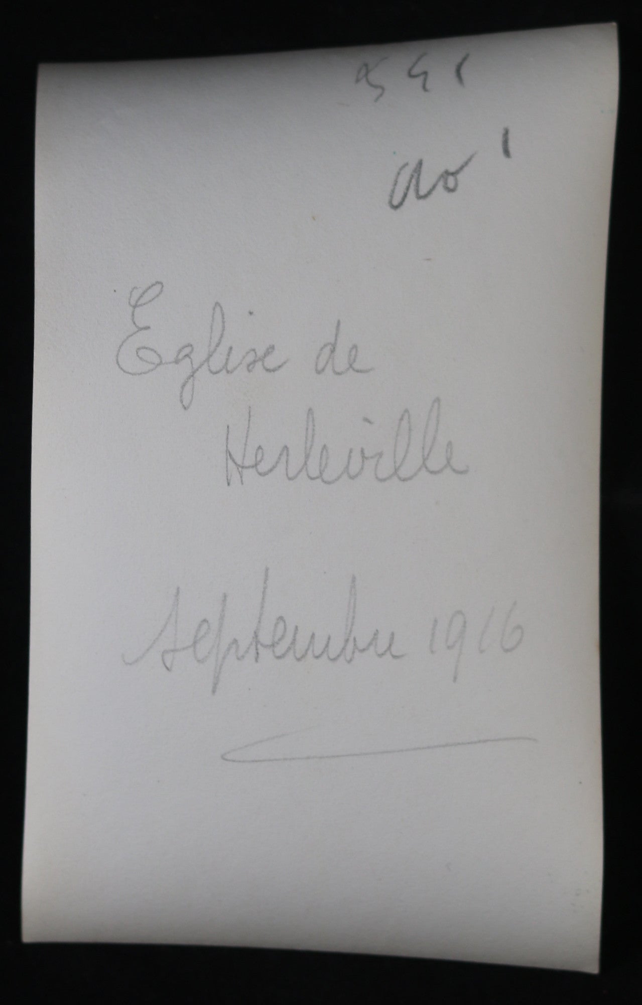 Guerre 14-18 photo 1916 église de Herleville (Somme)