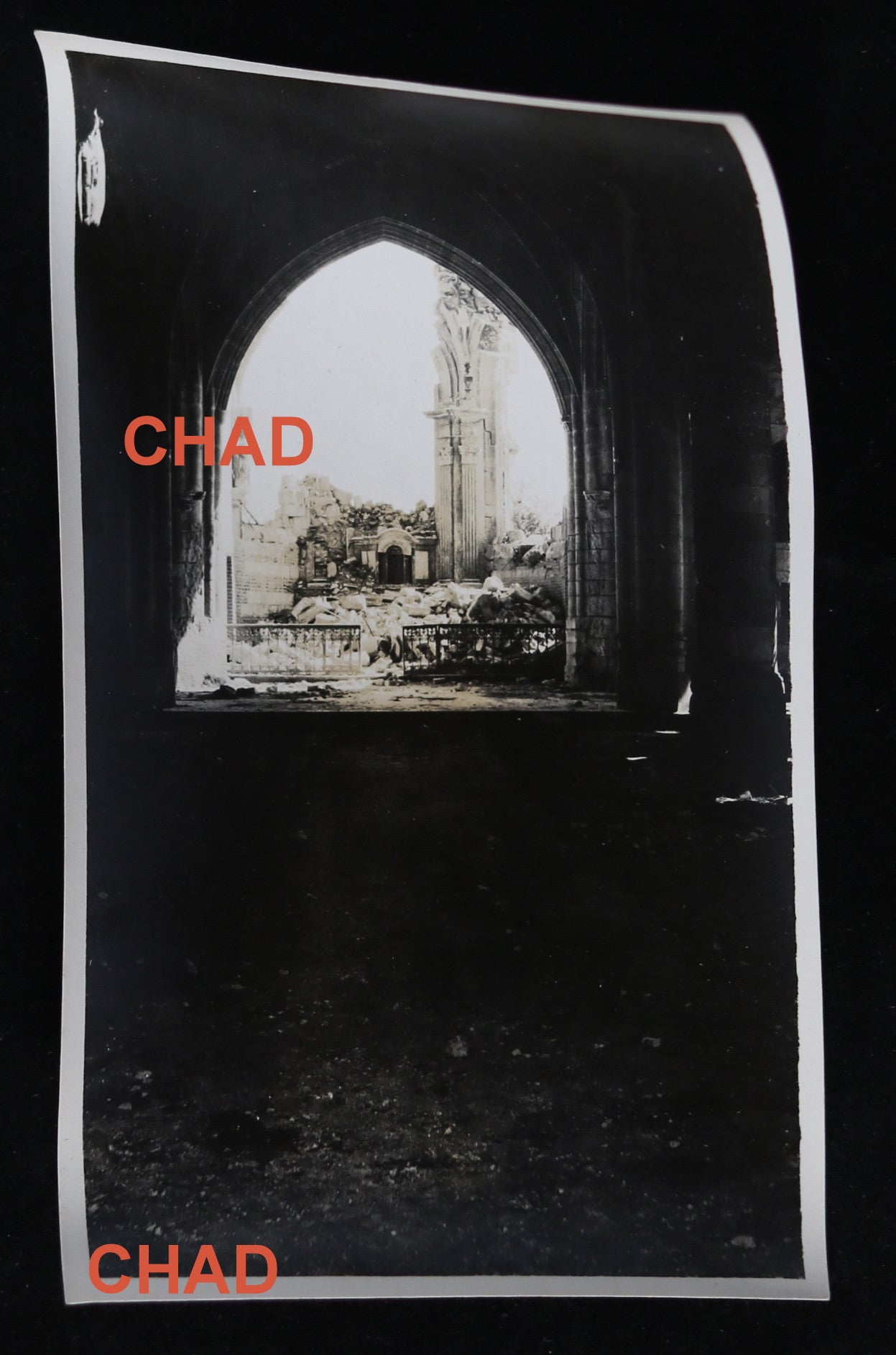 Guerre 14-18 photo 1916 église de Herleville (Somme)