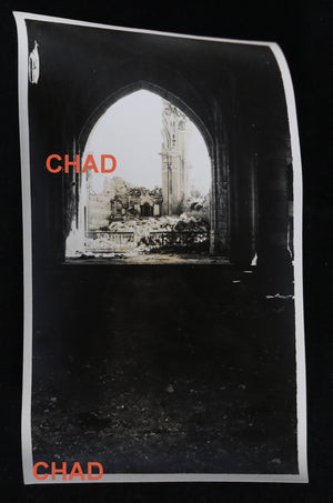 Guerre 14-18 photo 1916 église de Herleville (Somme)