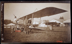 Guerre 14-18 photo 1917 biplan Farman à l'aérodrome de Juvisy-sur-Orge