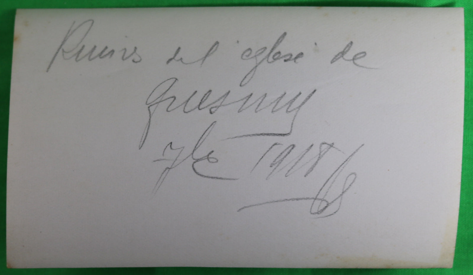 Guerre 14-18 photo 1918 ruines de l’église à Quesmy (Oise)