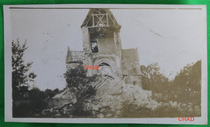 Guerre 14-18 photo 1918 ruines de l’église à Quesmy (Oise)