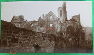 Guerre 14-18 photo 1918 ruines église à Vailly (Aisne) #2