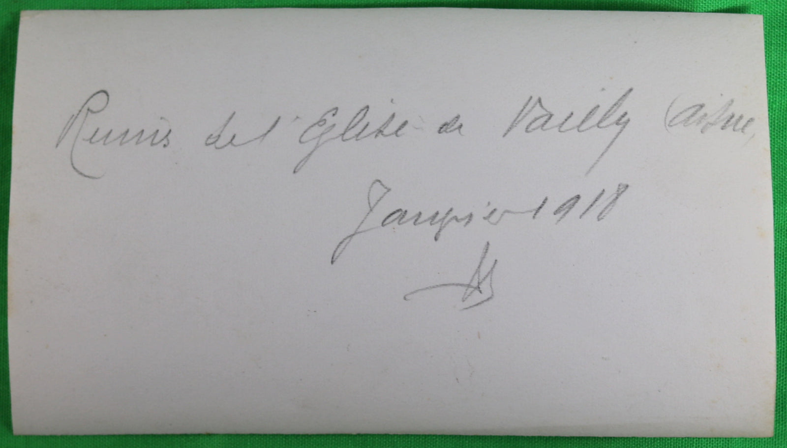 Guerre 14-18 photo 1918 ruines église à Vailly (Aisne) #2