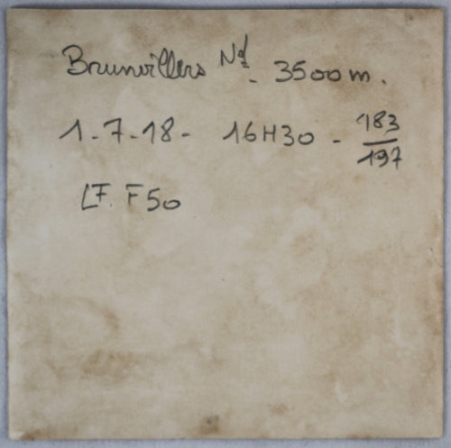 Guerre 14-18 photo aérienne de Brunvillers (Somme) juillet 1918