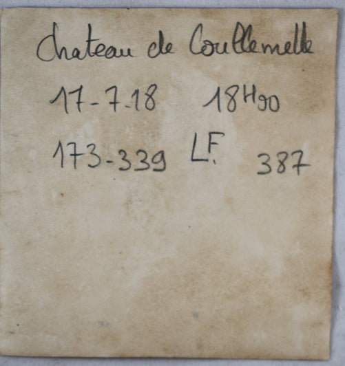 Guerre 14-18 photo aérienne de Château de Coullemelle (Somme) juillet 1918