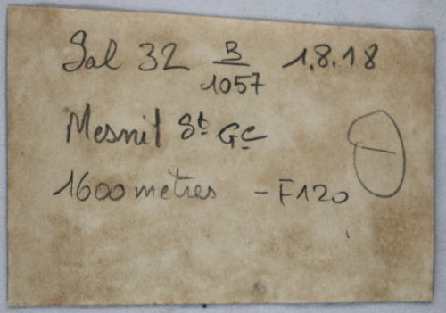 Guerre 14-18 photo aérienne de Mesnil St. George (Somme) aout 1918