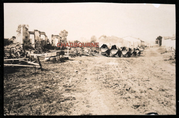 Guerre 14-18 photo allemande d’une rue à Beaufort (Meuse) France