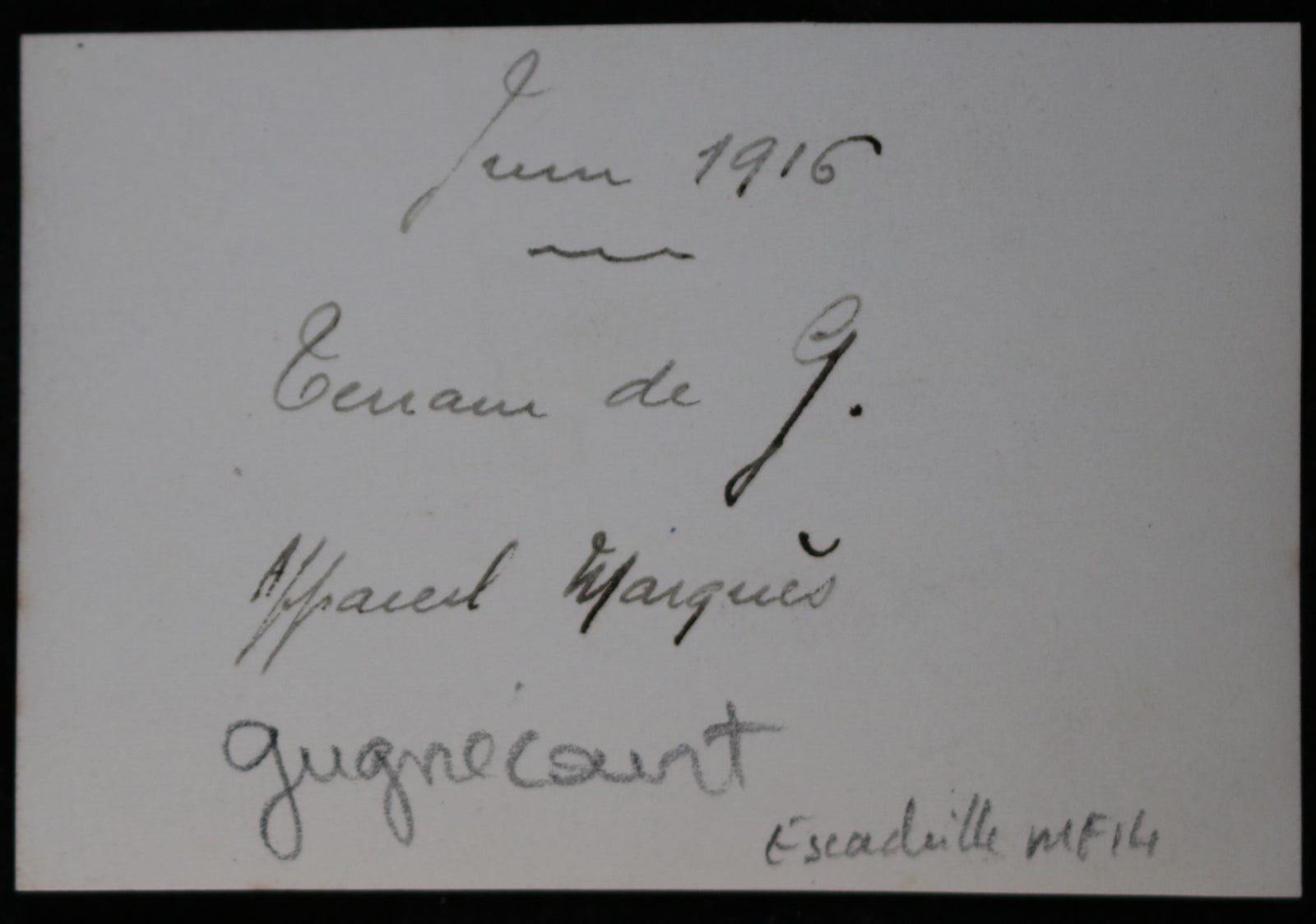 Guerre 14-18 photo avion F40 capoté de l’escadrille MF14 - Juin 1916