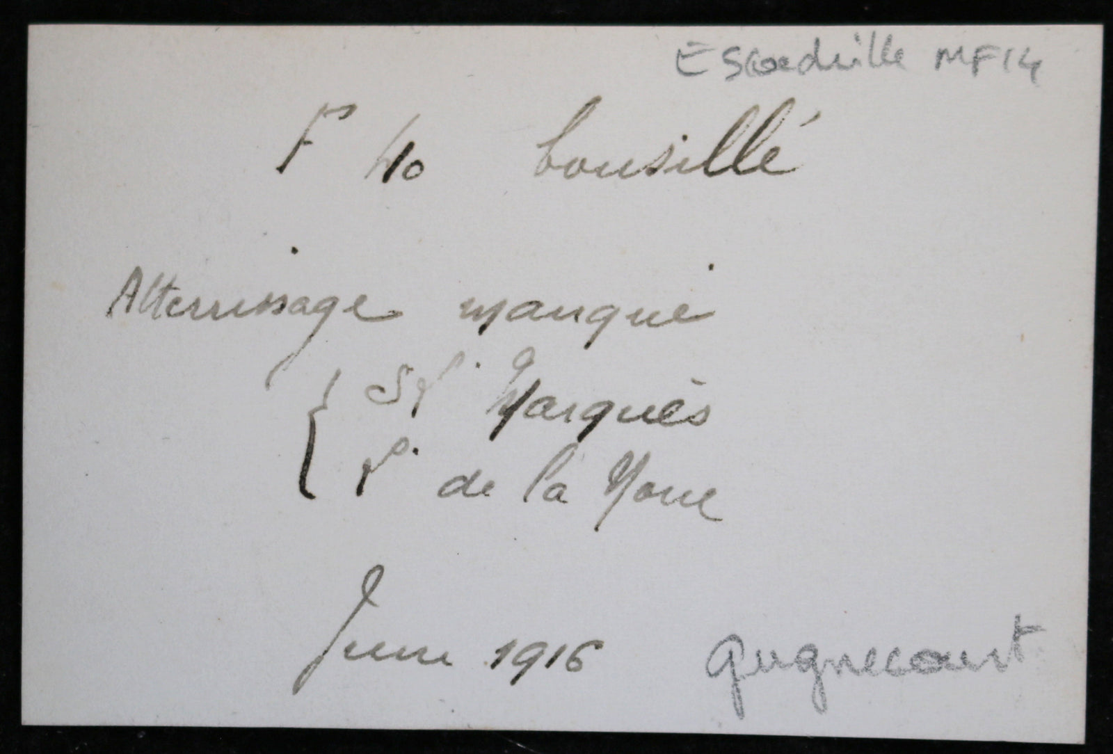 Guerre 14-18 photo avion F40 capoté escadrille MF14 - Juin 1916 #2