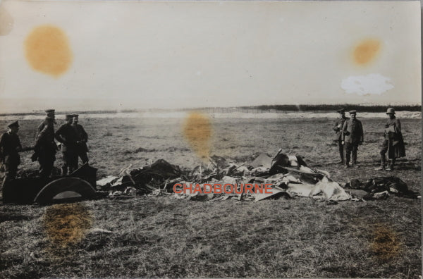Guerre 14-18 photo avion français abattu près Bellenglise (Aisne)
