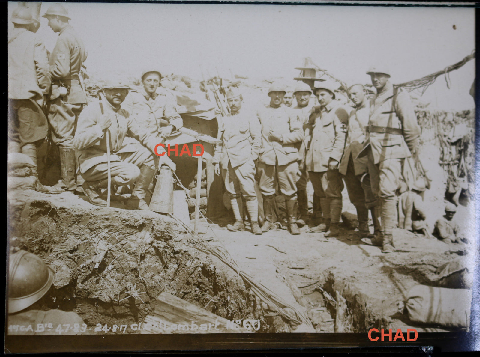 Guerre 14-18 photo batterie 1er C.A., 24 aout 1917 (Passchendaele) #2