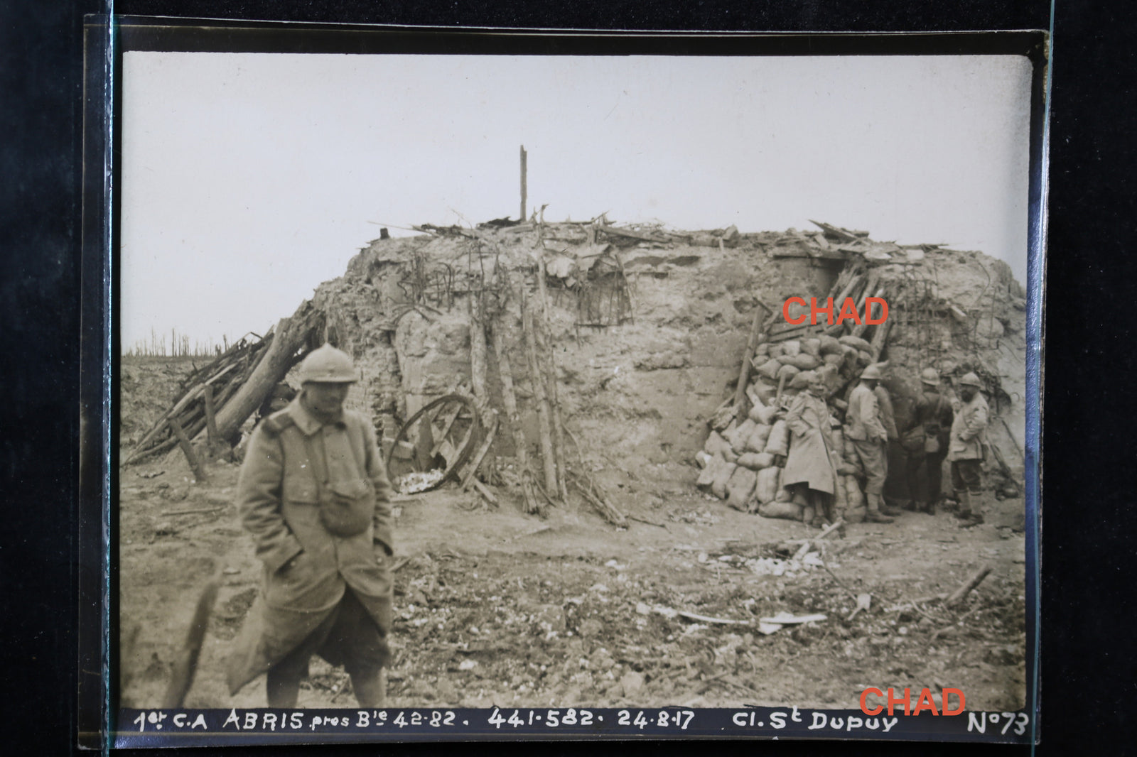 Guerre 14-18 photo batterie 1er C.A., 24 aout 1917 (Passchendaele) #3