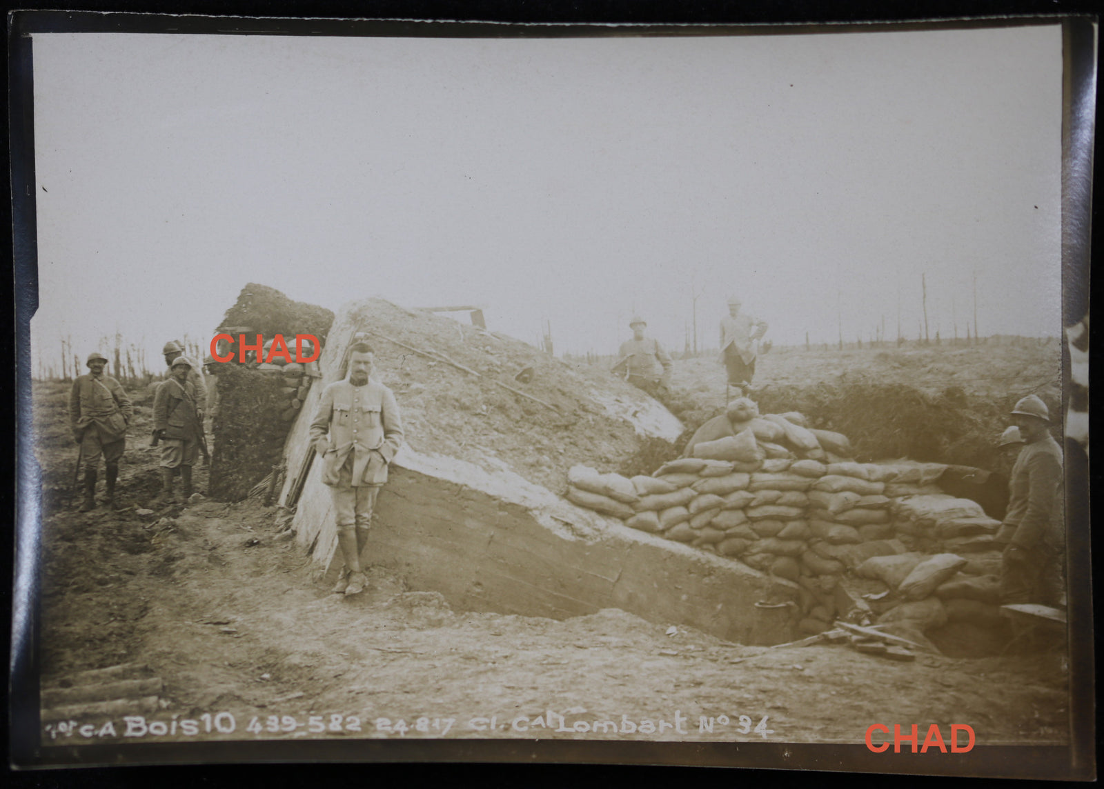 Guerre 14-18 photo français à 'Bois 10', 24 aout 1917 (Passchendaele)