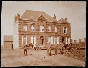 Guerre 14-18 photo officiers allemands château près Berlancourt France