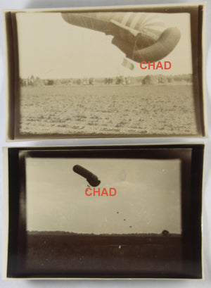 Guerre 14-18 quatre photos ballon saucisse Piennes (Somme) 1916