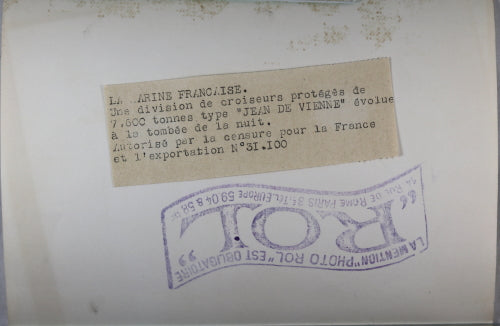 Guerre 39-45 Croiseurs français en mer  WW2 French cruisers at sea