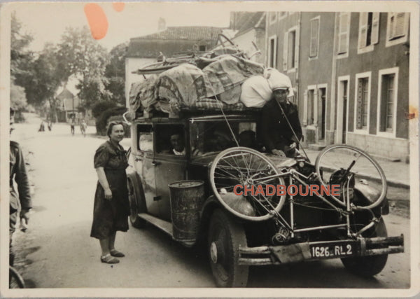 Guerre 39-45 photo àFleury-Sur-Loire, réfugiés de Paris