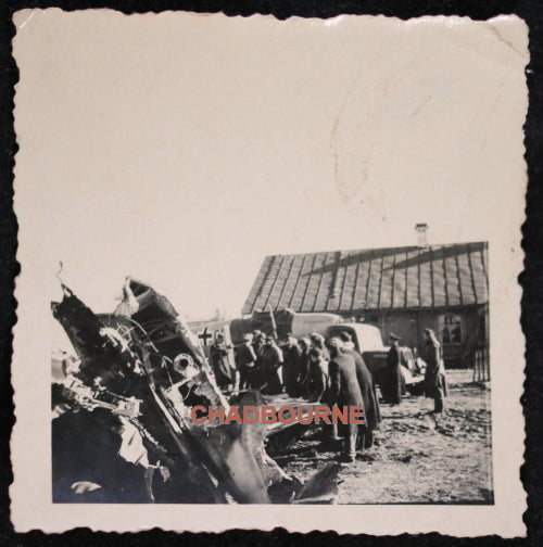 Guerre 39-45 photo allemands épave avion  WW2 photo crashed plane