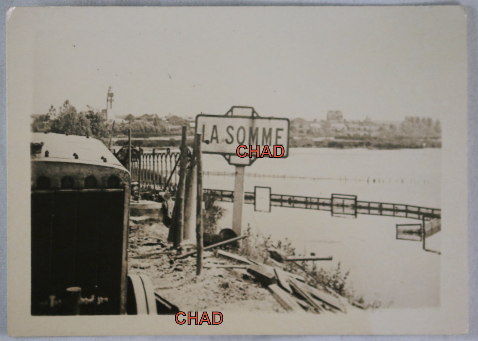 Guerre 39-45 photo convoi allemand traverse la Somme, été 1940